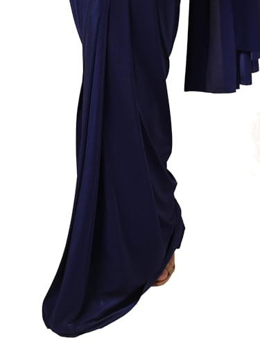 Soch Womens Navy Blue Nylon Blend Ready to Wear Saree With Sequins