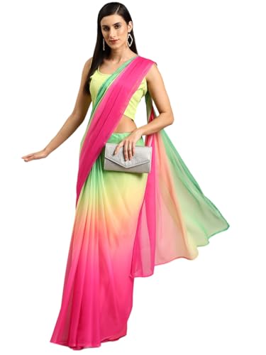 Ahalyaa Women's Polyester Sarees (AH-SMS-SRBL-4_Pink)