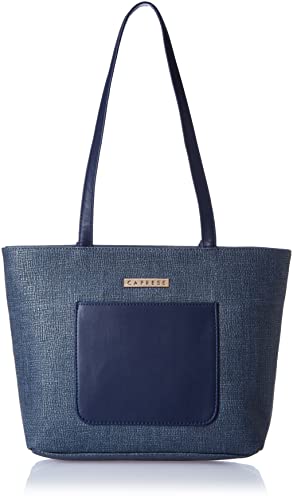 Caprese Womens Milan T Medium Dull Navy Classic Tote Bag