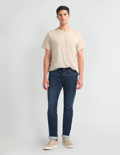 Arrow Mid Rise Stone Wash Slim Fit Jeans