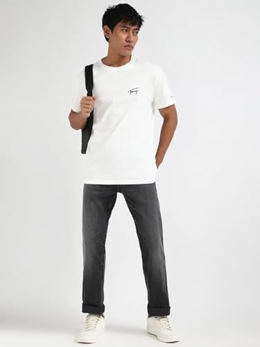 Mid-Wash Slim-Fit Mid-Rise Jeans Black
