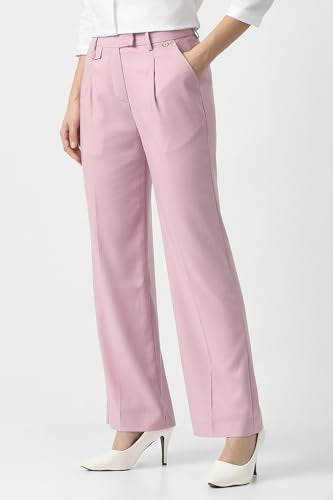 Van Heusen Women's Regular Casual Pants (VWTPFRGFC99046_Pink