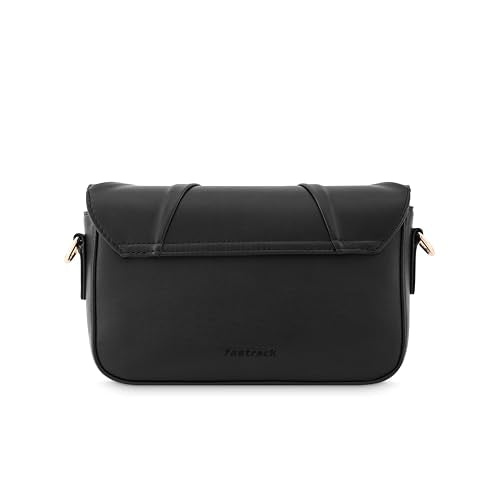 Fastrack Solid PU Zipper Closure Women's Party Sling Bag