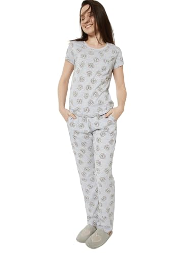 Max Women Printed PJ Set (Grey_XL)