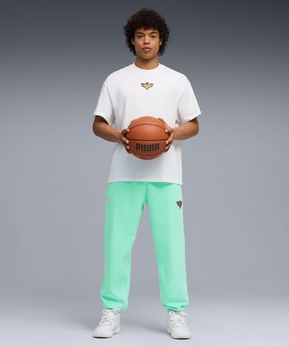 PUMA | Melo Alwayz On Men's Oversized Basketball Tee | White-Silver | L