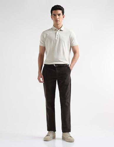 Arrow Sport Men's Corduroy Solid Trousers (ASAKTR2443_Brown_40)