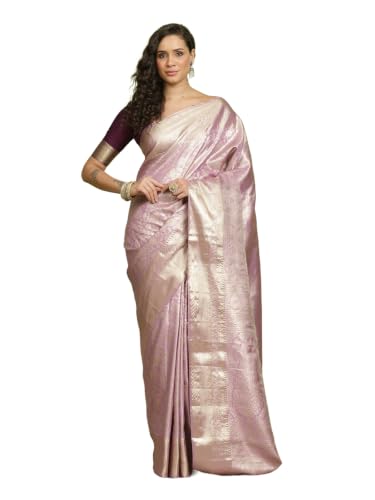 Meena Bazaar Women's Art Silk Saree | Elegant Designer Silk Saree | Soft Lightweight Traditional Ethnic Saree for Wedding, Festival, Party & Special Occasions
