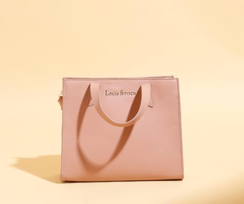 LOUIS STITCH Stylish Pink Handbag for Women | Ladies Satchel Handbag for Travel, Office, College | LDB-VF1039-HBPK