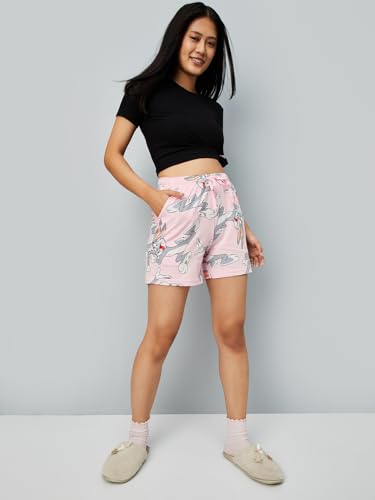 Max Women Bugs Bunny Print Shorts Pink