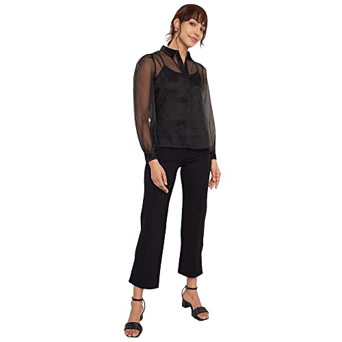 AND Women's Regular Fit Tunic Shirt (FW22AG076TOG_Black M)