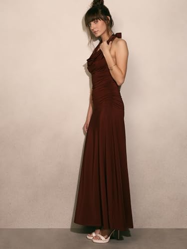 VERO MODA Womens Maxi Dress Brown