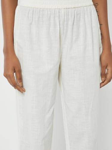 Max Women's Cotton Blend Kurta Set (CTKST54183_Off White