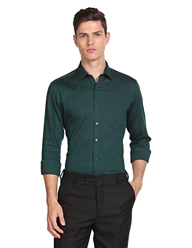 Arrow Men's Slim Fit Shirt (ARADOSH1314_Dark Green 44)