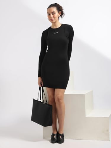 Viscose Round Neck Bodycon Dress