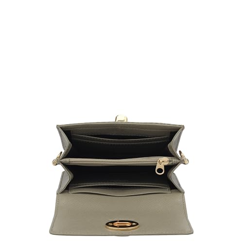 Da Milano Leather Sling Wallet for Women - Grey (10281A)