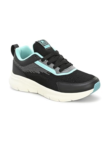 OFF LIMITS Women Cloudpro II Running Shoes,Black/Aqua,4 UK