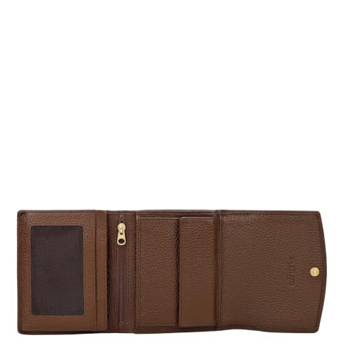Da Milano Premium Leather Wallet for Women | Multi Compartment Travel Wallet - Mocha Brown (10583)