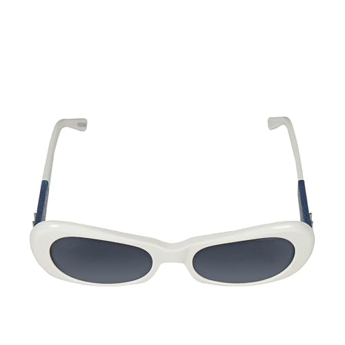 HIDESIGN Hydra Retro Oval Sunglass - White Acetate