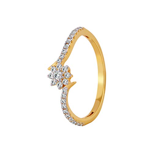 P.C. Chandra Jewellers 18 KT Yellow Gold and Diamond Metal Ring for Women