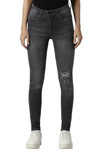 Van Heusen Women Grey Mid Wash Super Slim Fit Jeans