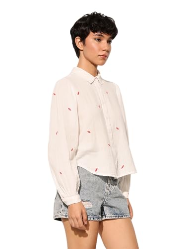 ONLY Women Regular Fit White Shirt