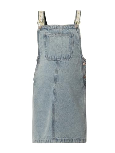 Vero Moda Girls Solid Cotton Blue Above Knee Length Dungaree Dress