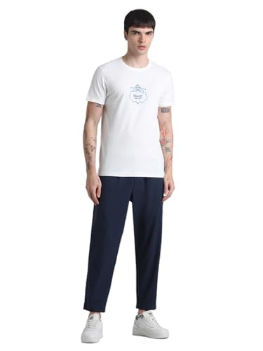 JACK & JONES Mens White Slim Fit T-Shirt