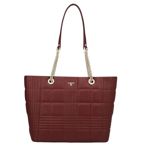 Da Milano Leather Tote Bag for Women - Maroon