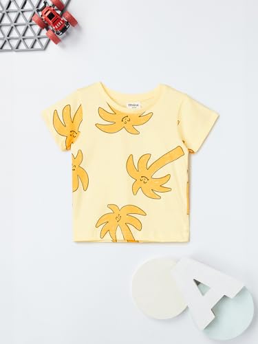 Max Boys Printed Shorts Set (Yellow_18-24 M)