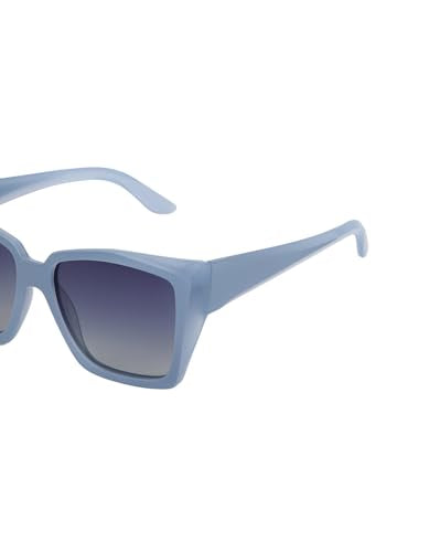 Carlton London Blue Toned with Polarised Lens Oversized Sunglass for women