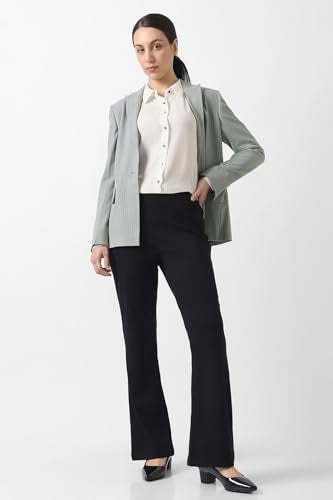 Women Grey Stripe Blazer