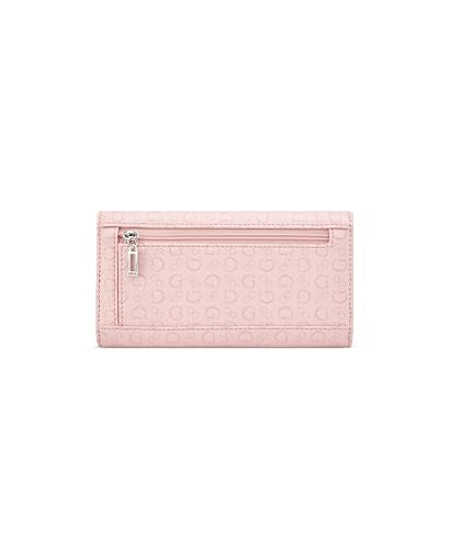 Guess Rose Petal Printed Snap Button Abbas Slim Tri-Fold Wallet