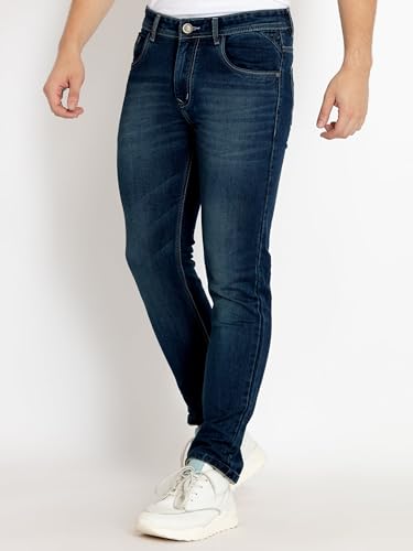 Status Quo Mens Straight Slim Fit Mid Rise Denim