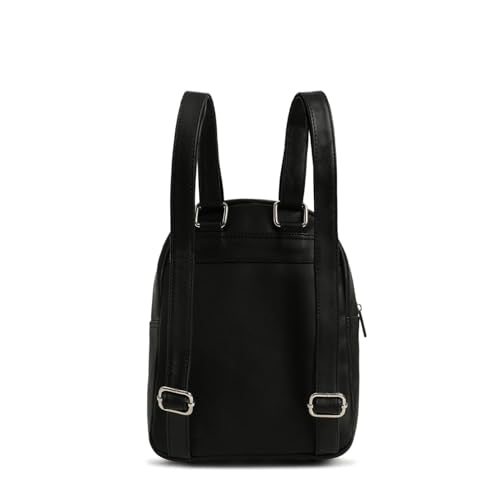 Fastrack Ivory Black 2 Compartment College Backpack For Women, Girls & Ladies | Stylish And Trendy Backpack | Everyday Backpack For College And Office Use