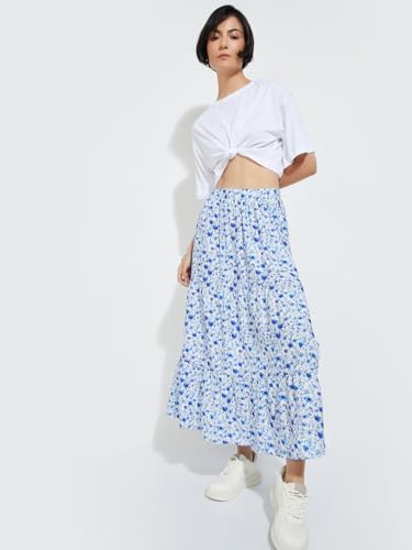 Max Nylon Western Skirt Blue