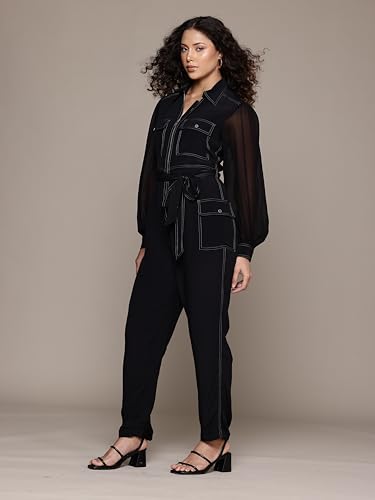 Label RITU KUMAR Black Serena Jumpsuit