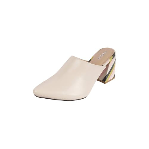 Mochi Women's Black Pointed Toe Block Heel Mules UK/8 EU/41(31-685)