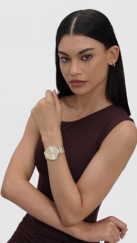 Tommy Hilfiger Quartz Champagne Dial Golden Stainless Steel Strap Analog Watch for Women
