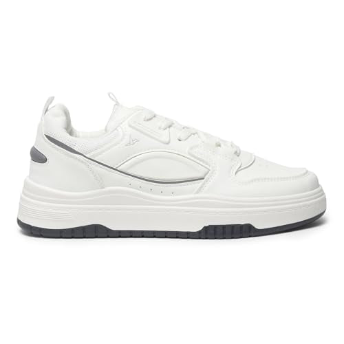 YOHO UrbanDash Sneakers for Woman | Strong Grip, Cushioned Insoles | Comfortable & Stylish for Everyday Use Shoes for Woman/Girls/Ladies -0907 | Silver Lining - UK 7