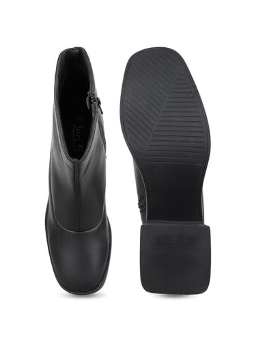 Inc.5 Womens Black Party Solid Round Toe Lace-up Long Boots