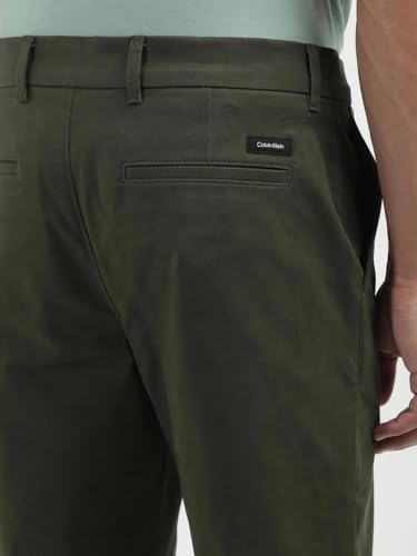 Calvin Klein Jeans Men's Slim Casual Pants (K10K113696MRZ_Dark Olive
