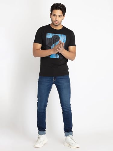 Status Quo Mens Slim Fit Light Washed Denim