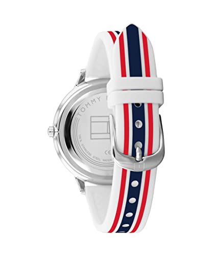Tommy Hilfiger Women Silver White Dial Round Shaped Casual Analog Watch_TH1782498W
