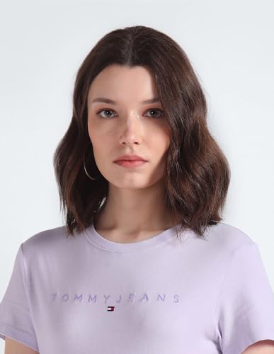 Tommy Hilfiger Womens Purple Color T-Shirt (L)