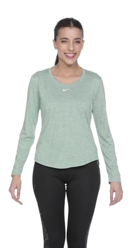 Nike Women's Slim Shirt (DD0642-357_Jade Smoke/HTR/White M)