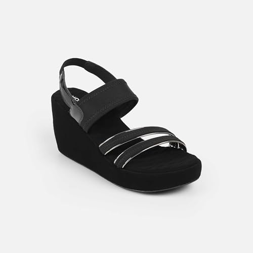 Mochi Women's Back Strap closure Casual - Sandals with Black Platforms UK/5 EU/38(34-417)