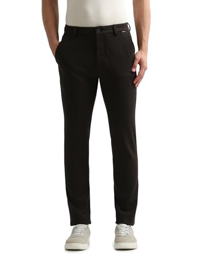 Arrow Sports Men's Slim Casual Pants (ASAKTR2626_Olive