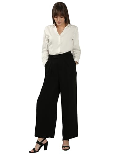 VERO MODA Women's Flared High Rise Black Pants