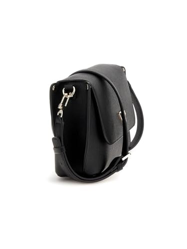 GUESS Black Textured Meridian Flap Crossbody