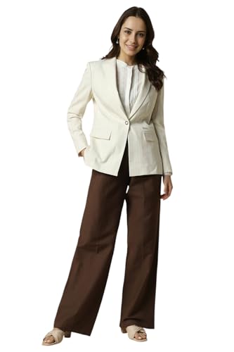 Allen Solly Women's Blazer (AHBZERGPB41125_Cream